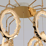 Потолочный светильник светодиодный с золотистым каркасом Ring of Fire варинант исполнения - 2 | Loft Concept в Омске