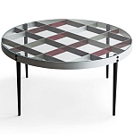 Дизайнерский круглый кофейный стол со стеклянной столешницей Gio Ponti D.555.1 Coffee Table варинант исполнения - 1 | Loft Concept в Омске