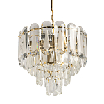 Люстра многоярусная с овальными прозрачными подвесками 36 см Harmonica варинант исполнения - 1 | Loft Concept в Омске