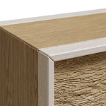 Тумба 2 ящика с подсветкой на рельефном фасаде Warm Industrial варинант исполнения - 9 | Loft Concept в Омске