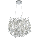 Люстра с хрустальными подвесками на металлических ветках Fairytree Light Silver Chandelier 10 варинант исполнения - 2 | Loft Concept в Омске