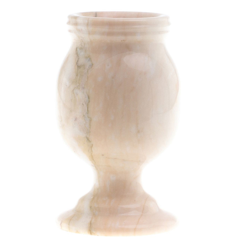 Ваза для цветов из натурального мрамора  Marble Vase 2 Бежевый в Омске | Loft Concept 