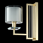 Бра с геометрическим каркасом из металла и цилиндрическим стеклянным плафоном Laurent варинант исполнения - 8 | Loft Concept в Омске