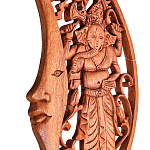 Панно из дерева Ганеша и месяц Panel With Animals варинант исполнения - 3 | Loft Concept в Омске