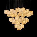 Люстра подвесная с квадратными плафонами из натурального камня Glowing Spheres варинант исполнения - 6 | Loft Concept в Омске