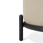 Банкетка овальная бежевый велюр на 4-х металлических ножках черного цвета SANJAY варинант исполнения - 4 | Loft Concept в Омске