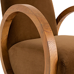 Кресло с круглыми деревянными подлокотниками Modesto Chair варинант исполнения - 5 | Loft Concept в Омске