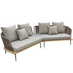 Диван садовый угловой Counter серый варинант исполнения - 1 | Loft Concept в Омске