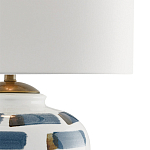 Настольная лампа керамическая с белым тканевым абажуром Perfect White Canvas варинант исполнения - 1 | Loft Concept в Омске