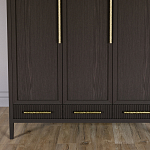 Большой Шкаф Primo Темный орех с 3 дверьми и 3 выдвижными ящиками варинант исполнения - 2 | Loft Concept в Омске