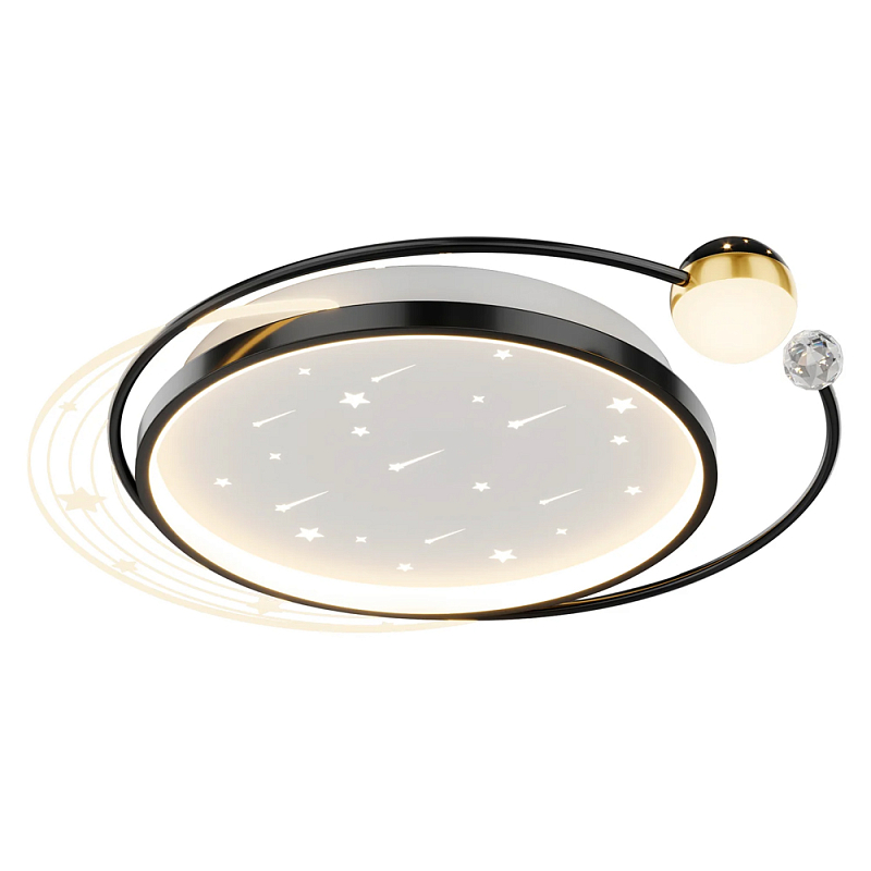 Потолочный светильник с эффектом звездного неба Space of Magic Черный Золотой Белый в Омске | Loft Concept 