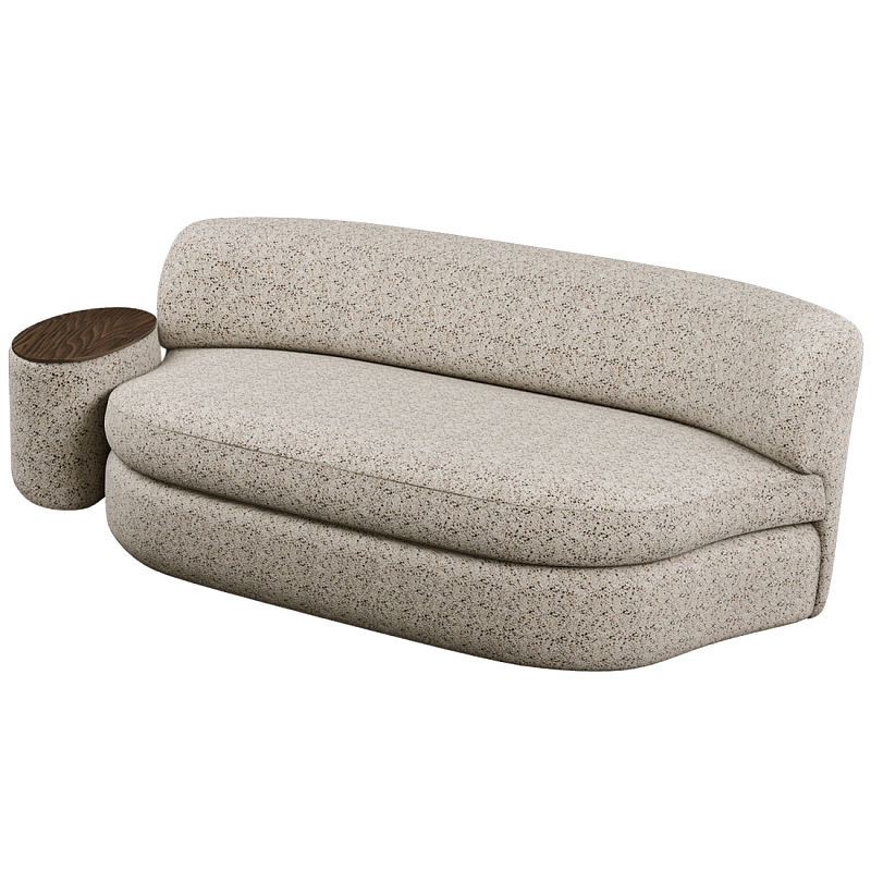 Диван двухместный со столиком Ulysses Молочный Орех в Омске | Loft Concept 