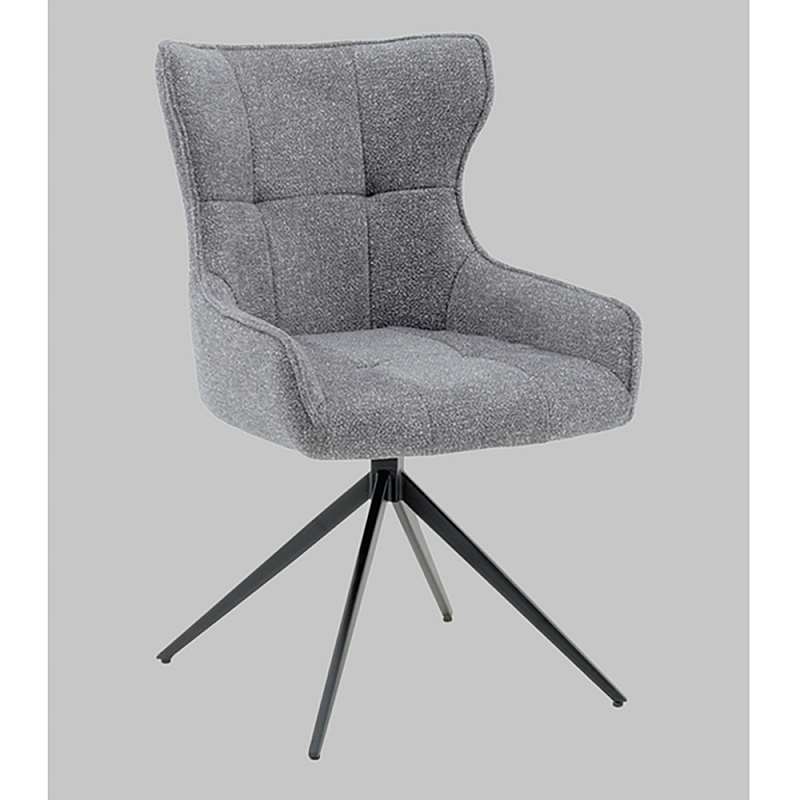 Стул Carlene вращающийся серый Серый Черный в Омске | Loft Concept 