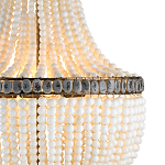 Люстра каплевидной формы декорированная нитями стеклянных бусин молочного цвета Bead threads варинант исполнения - 1 | Loft Concept в Омске