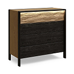 Комод 4 ящика с подсветкой на рельефном фасаде Warm Industrial варинант исполнения - 3 | Loft Concept в Омске