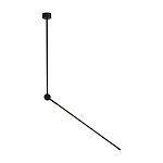 Потолочный светильник черного цвета с поворотным вытянутым плафоном Trumpet tube варинант исполнения - 1 | Loft Concept в Омске