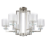 Люстра с 6-ю цилиндрическими плафонами из стекла Laurent варинант исполнения - 3 | Loft Concept в Омске