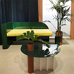 Дизайнерский журнальный стол с рельефным основанием Dutynor варинант исполнения - 3 | Loft Concept в Омске
