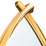 Зеркало овальное в деревянной золотистой раме Oval Gold Lines варинант исполнения - 2 | Loft Concept в Омске