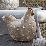 Статуэтка курица с текстурной поверхностью бежевого цвета Rustic Chicken варинант исполнения - 3 | Loft Concept в Омске