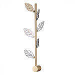 Бра с золотистой вертикальной трубкой и декоративными прозрачными листьями из стекла Sylva  варинант исполнения - 1 | Loft Concept в Омске