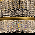 Люстра двухъярусная с золотого цвета и прозрачными подвесками Pettico варинант исполнения - 5 | Loft Concept в Омске