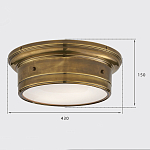 Потолочный светильник круглый цвета состаренная латунь Modern Simple Ceiling Light варинант исполнения - 5 | Loft Concept в Омске