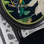 Стул чёрный из натурального бука с изображением птица в саду Blooming Magnolias варинант исполнения - 3 | Loft Concept в Омске