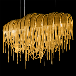 Люстра подвесная с металлическими цепочками и изогнутыми металлическими дугами 72 см Atlantis Chain варинант исполнения - 19 | Loft Concept в Омске