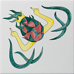 Плитка дизайнерская Драконий фрукт варинант исполнения - 2 | Loft Concept в Омске