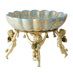 Чаша с орнаментом на бронзовых ножках в виде ангелов Eden Garden варинант исполнения - 1 | Loft Concept в Омске