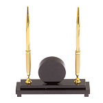 Часы настольные с двумя ручками из натурального камня Stone Clock варинант исполнения - 7 | Loft Concept в Омске