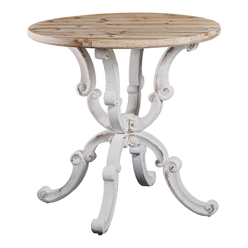 Стол обеденный в стиле прованс Provence Wooden Table Белый Кремовый в Омске | Loft Concept 