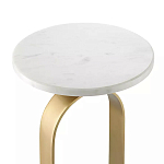 Столик приставной с овальным золотым основанием Oval Gold Base варинант исполнения - 2 | Loft Concept в Омске