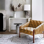 Дизайнерский журнальный стол с чёрной круглой столешницей Visanyp варинант исполнения - 3 | Loft Concept в Омске