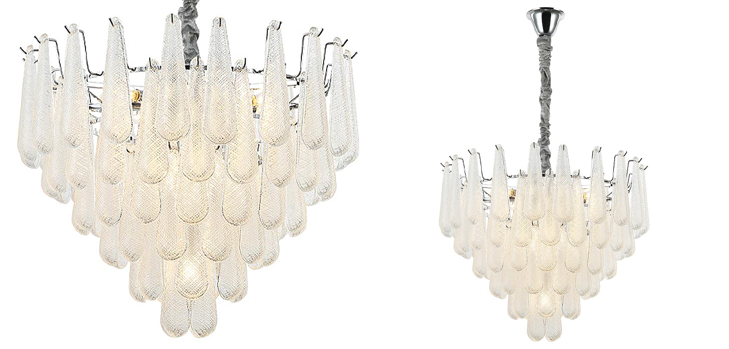 Люстра Textured Glass Drops Chandelier 19 - Loft-Concept в Омске