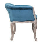 Кресло низкое в стиле прованс Louis French Armchair blue velour варинант исполнения - 1 | Loft Concept в Омске