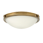 Потолочный светильник цвета латунь с полусферическим матовым белым плафоном Hinkley варинант исполнения - 4 | Loft Concept в Омске