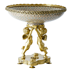 Чаша фарфоровая на двух бронзовых ангелах Eden Garden варинант исполнения - 2 | Loft Concept в Омске