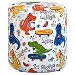 Пуф детский круглый с принтом Dinosaurs CHILDHOOD варинант исполнения - 1 | Loft Concept в Омске