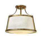 Потолочный светильник со светлым текстильным абажуром Hinkley варинант исполнения - 5 | Loft Concept в Омске