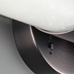 Бра с вытянутым цилиндрическим плафоном из белого алебастра на круглом основании Темная Латунь Cryptocrystalline Stone варинант исполнения - 3 | Loft Concept в Омске