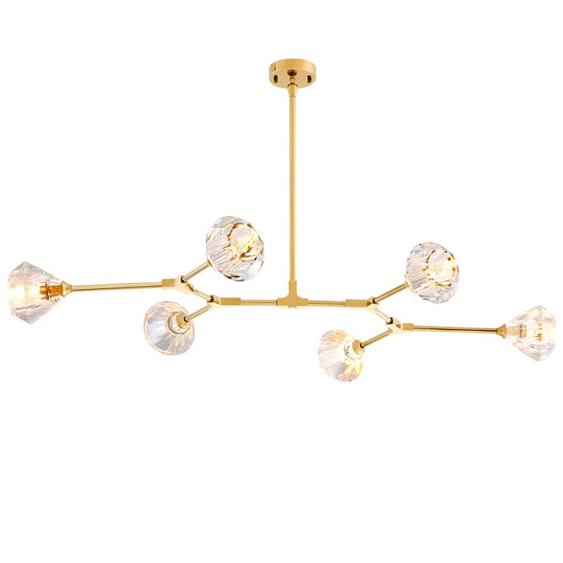 Люстра Chandelier Salasco Gold Золотой Прозрачный (Transparent) в Омске | Loft Concept 