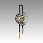 Бра черного цвета с круглым прозрачным стеклянным плафоном Virelia  варинант исполнения - 2 | Loft Concept в Омске