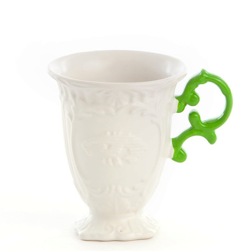 Кружка Seletti I-Mug Green Белый Зеленый в Омске | Loft Concept 