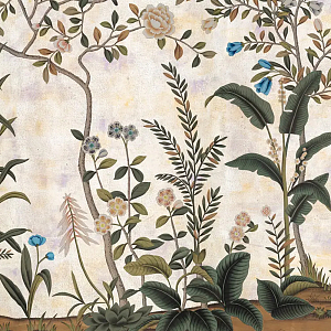 Обои ручная роспись Siam White Metal