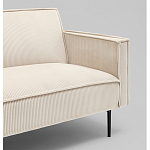 Диван современный вельветовый прямой Worcester Молочный варинант исполнения - 3 | Loft Concept в Омске