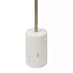 Торшер золотистый с 2-мя подвижными плафонами на белом мраморном основании Streams of Light варинант исполнения - 3 | Loft Concept в Омске