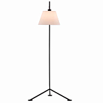 Торшер с черным наклонным корпусом и конусовидным абажуром Black Tripod варинант исполнения - 3 | Loft Concept в Омске