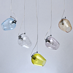 Люстра линейная с 5-ю разноцветными стеклянными плафонами Kaleido варинант исполнения - 4 | Loft Concept в Омске